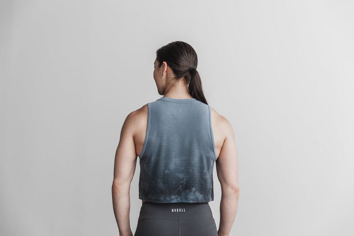 Nobull Muscle Dip-Dye Women's Tank Tops Blue | Australia (FE0869)